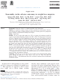 Cover page: Seasonality in the adverse outcomes in weight loss surgeries