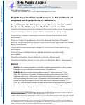 Cover page: Neighborhood Conditions and Resources in Mid-Childhood and Dampness and Pests at Home in Adolescence.