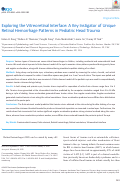 Cover page: Exploring the Vitreoretinal Interface: A Key Instigator of Unique Retinal Hemorrhage Patterns in Pediatric Head Trauma.