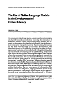 Cover page: The Use of Native Language Models in the Development of Critical Literacy