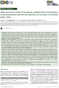 Cover page: Safety and clinical activity of durvalumab combined with tremelimumab in recurrent/metastatic head and neck squamous cell carcinoma: a multicenter phase I study.