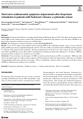 Cover page: Short term cardiovascular symptoms improvement after deep brain stimulation in patients with Parkinsons disease: a systematic review.