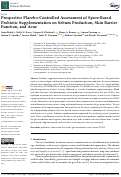 Cover page: Prospective Placebo-Controlled Assessment of Spore-Based Probiotic Supplementation on Sebum Production, Skin Barrier Function, and Acne