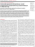 Cover page: Genetically engineered cell membrane–coated nanoparticles for targeted delivery of dexamethasone to inflamed lungs