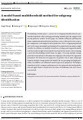 Cover page: A model-based multithreshold method for subgroup identification