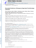 Cover page: Personality Predictors of Emergency Department Post-Discharge Outcomes.