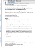 Cover page: Acculturation, Medication Adherence, Lifestyle Behaviors, and Blood Pressure Control Among Arab Americans.