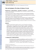 Cover page: Pain and analgesia: The value of salience circuits