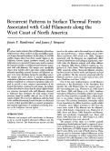 Cover page: Recurrent patterns in surface thermal fronts associated with cold filaments along the West Coast of North America