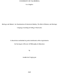 Cover page: Heritage and Humor: An Examination of Armenian Identity, The Role of Humor, and Heritage Language Learning in College Classrooms