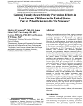 Cover page: Guiding family-based obesity prevention efforts in low-income children in the US, Part 2: What behaviors do we measure?