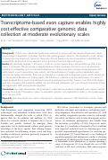 Cover page: Transcriptome-based exon capture enables highly cost-effective comparative genomic data collection at moderate evolutionary scales