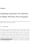 Cover page: Capturing Long-Term User Interests&nbsp;in Online Television News Programs