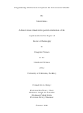 Cover page: Programming Abstractions &amp; Systems for Autonomous Vehicles