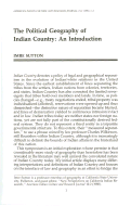 Cover page: The Political Geography of Indian Country: An Introduction