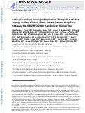 Cover page: Adding Short-Term Androgen Deprivation Therapy to Radiation Therapy in Men With Localized Prostate Cancer: Long-Term Update of the NRG/RTOG 9408 Randomized Clinical Trial