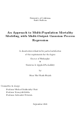 Cover page: An Approach to Multi-Population Mortality Modeling with Multi-Output Gaussian Process Regression