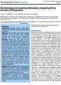 Cover page: Dermatology and anatomy laboratory: comparing three formats of integration