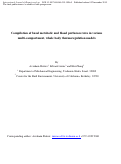 Cover page: Compilation of basal metabolic and blood perfusion rates in various multi-compartment, whole-body thermoregulation models