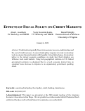 Cover page: Effects of Fiscal Policy on Credit Markets