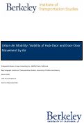 Cover page: Urban Air Mobility: Viability of Hub-Door and Door-Door Movement by Air