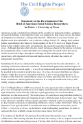 Cover page of Statement on the Development of the Brief of American Social Science Researchers in Fisher v. University of Texas
