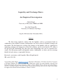 Cover page of Liquidity and Exchange Rates: An Empirical Investigation