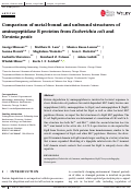 Cover page: Comparison of metal‐bound and unbound structures of aminopeptidase B proteins from Escherichia coli and Yersinia pestis