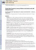 Cover page: Family Meal Frequency Among Children and Adolescents With Eating Disorders