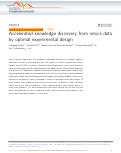 Cover page: Accelerated knowledge discovery from omics data by optimal experimental design