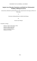 Cover page: Insights from Molecular Simulations and Multi-Scale Mathematical Modeling of Biological Systems /