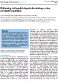 Cover page: Optimizing visiting clerkships in dermatology: a dual perspective approach