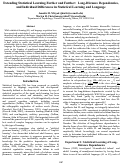 Cover page: Extending Statistical Learning Farther and Further: Long-Distance Dependencies, and Individual Differences in Statistical Learning and Language