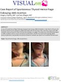 Cover page: Case Report of Spontaneous Thyroid Hemorrhage Following LMA Insertion