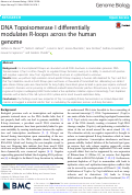 Cover page: DNA Topoisomerase I differentially modulates R-loops across the human genome