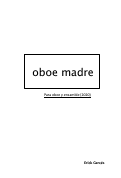 Cover page: oboe madre