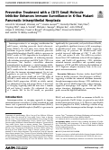 Cover page: Preventive Treatment with a CD73 Small Molecule Inhibitor Enhances Immune Surveillance in K-Ras Mutant Pancreatic Intraepithelial Neoplasia.