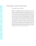 Cover page: Frozen light in periodic metamaterials