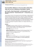 Cover page: Racial and Ethnic Differences in the Association of Body Mass Index and Survival in Maintenance Hemodialysis Patients