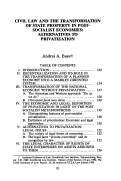 Cover page: Civil Law and the Transformation of State Property in Post-Socialist Economies: Alternatives to Privatization