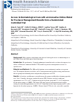 Cover page: Access to Dermatological Care with an Innovative Online Model for Psoriasis Management: Results from a Randomized Controlled Trial