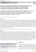 Cover page: Economic, Mental Health, HIV Prevention and HIV Treatment Impacts of COVID-19 and the COVID-19 Response on a Global Sample of Cisgender Gay Men and Other Men Who Have Sex with Men