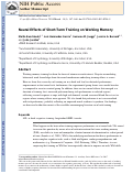 Cover page: Neural effects of short-term training on working memory