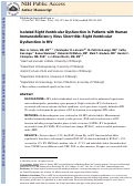 Cover page: Isolated Right Ventricular Dysfunction in Patients With Human Immunodeficiency Virus