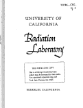 Cover page: The Relation of Photosynthesis to Respiration