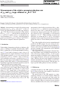 Cover page: Measurement of the relative prompt production rate of <i>χ</i><sub>c2</sub> and <i>χ</i><sub>c1</sub> in pp collisions at [Formula: see text].