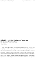 Cover page: Cuba Libre at Odds: Hemingway, Twain, and the Spanish-American War