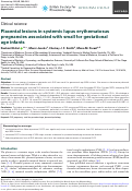 Cover page: Placental lesions in systemic lupus erythematosus pregnancies associated with small for gestational age infants.