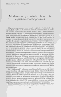 Cover page: Modernismo y ciudad en la novela española contemporánea
