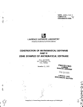 Cover page: Construction of Mathematical Software Part II Some Examples of Mathematical Software